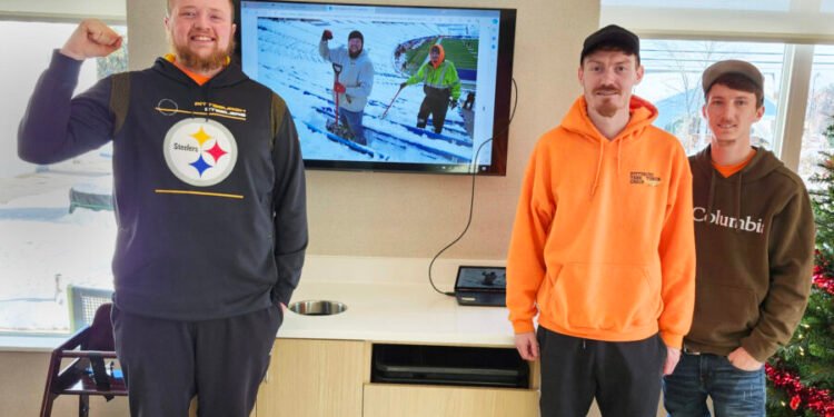 Workers from Henderson company gained a little fame shoveling snow