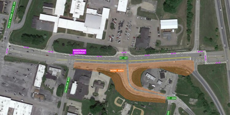 Start of work on first roundabout will force changes for motorists and walkers along outer Second St.