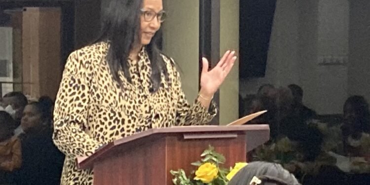 Jarrett tells story of how third-grade discrimination began her journey to becoming community leader