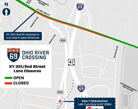 Lane Closures on KY 351/Second Street will be in place all summer