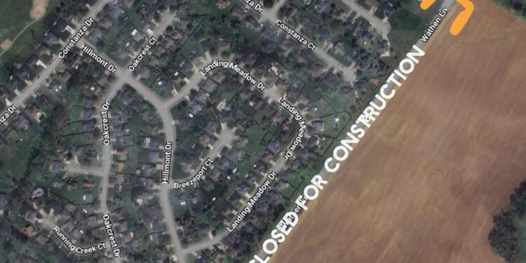 Section of Wathen Lane closed Monday and Tuesday