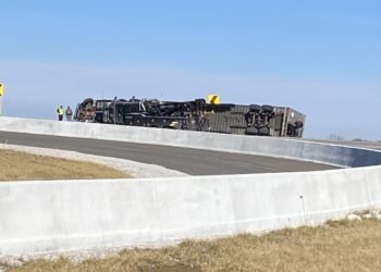 Another wreck on the curvy ramp that connects to the Strip