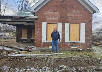 Local man gets brick from childhood home before it’s demolished