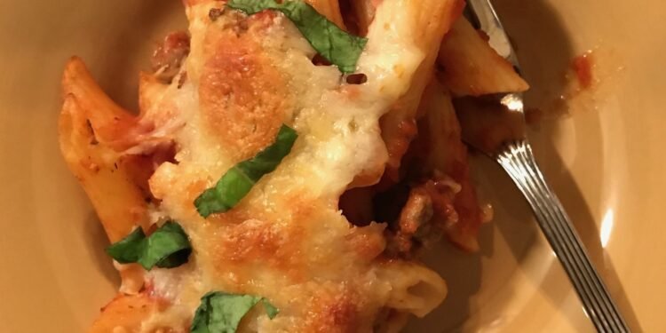 Baked Ziti an easy meal in less than an hour