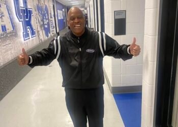 Local referee Benson officiates boys basketball state championship