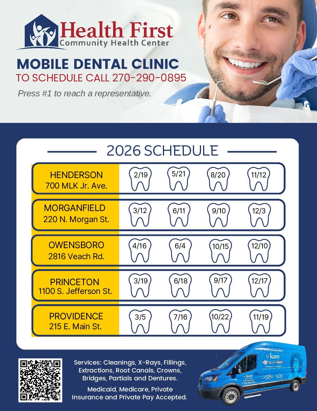 BRIEFS: Health First and KARE Mobile Dental offers four service dates in 2026; Goodfellows donations up to $2,320