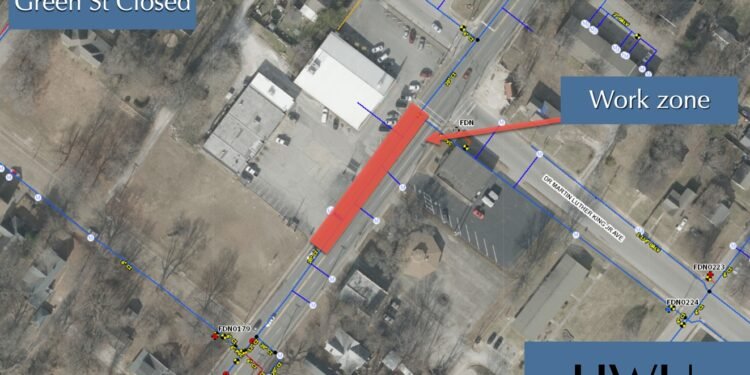 UPDATE: Water main break on S. Green near Dollar Tree has been fixed