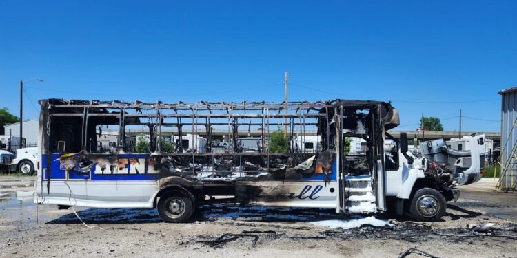 Flash bus destroyed by fire weeks before opening day