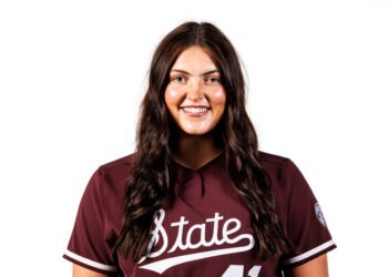 Mississippi State Outfielder Taylor Troutman (#41) during 2025-2026 Softball Production Day at the Holliman Athletic Center at Mississippi State University in Starkville, MS. Photo By Mike Mattina
