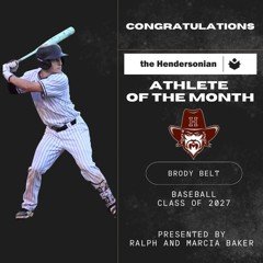 Belt named Athlete of the Month for May