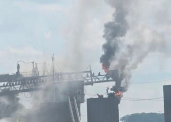 Fire breaks out at grain elevator equipment of South Main Street company