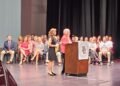 School district welcomes Ethel Rideout, wife of former superintendent Dr. Bill Rideout, at Wednesday convocation