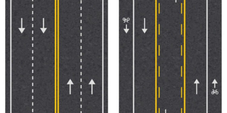 State plans to convert four-lane Second Street to two driving lanes, one turn lane, bike lanes between Green and Carlisle streets this week