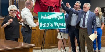 Highway signs honoring Joel Hopper unveiled