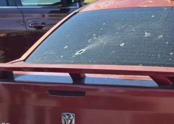 Juvenile is grazed by bullet shot through rear window of car